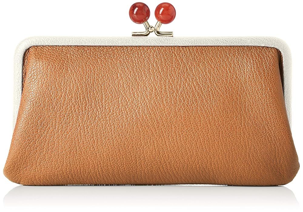 財布 長財布 ウォレット がま口 ミックスキャメル Perche ペルケ アクリル玉 レディース 08-06-03161 MIXCM