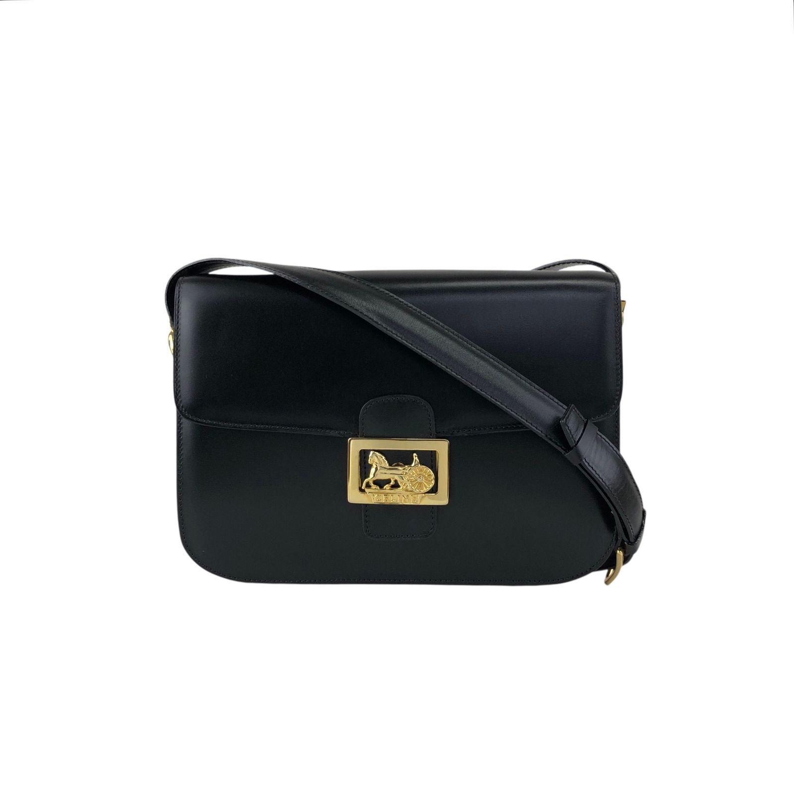 CELINE セリーヌ ショルダーバッグ ブラック 馬車 ホースキャリッジ