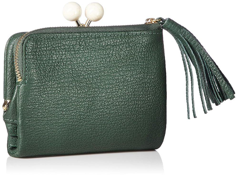 ペルケ アクリル玉がま口2つ折り財布 財布 レディース 本革 08-06-03160 GN