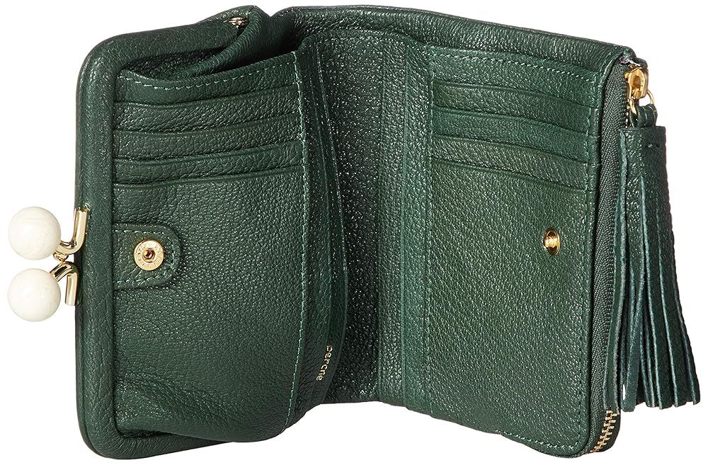  ペルケ アクリル玉がま口2つ折り財布 財布 レディース 本革 08-06-03160 GN 財布 キッズファッション小物