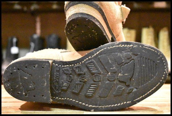  7 5 D PT 91プリント レッドウィング 8268 スエード エンジニア ラフアウト スチールトゥ ベージュ ブーツ redwing FK 436 エンジニアブーツ ブーツ 革靴
