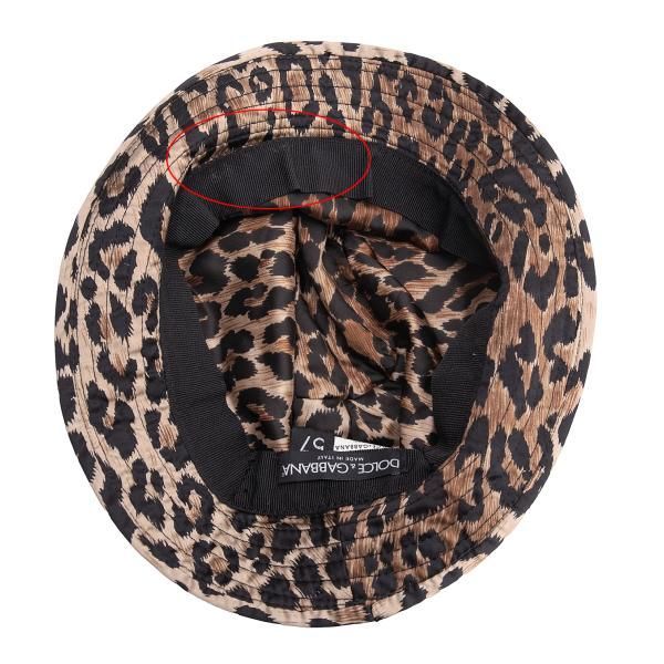 DOLCE&GABBANA ドルチェ&ガッバーナ レオパード ハット 帽子 ドルチェ&ガッバーナDOLCE&GABBANA シルク混レオパード柄ハット 茶黒57