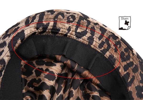 ドルチェ&ガッバーナDOLCE&GABBANA シルク混レオパード柄ハット 茶黒57