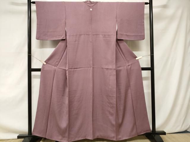 平和屋着物□上質な色無地 紗綾形地紋 二藍色 正絹 逸品 CAAZ5380ev