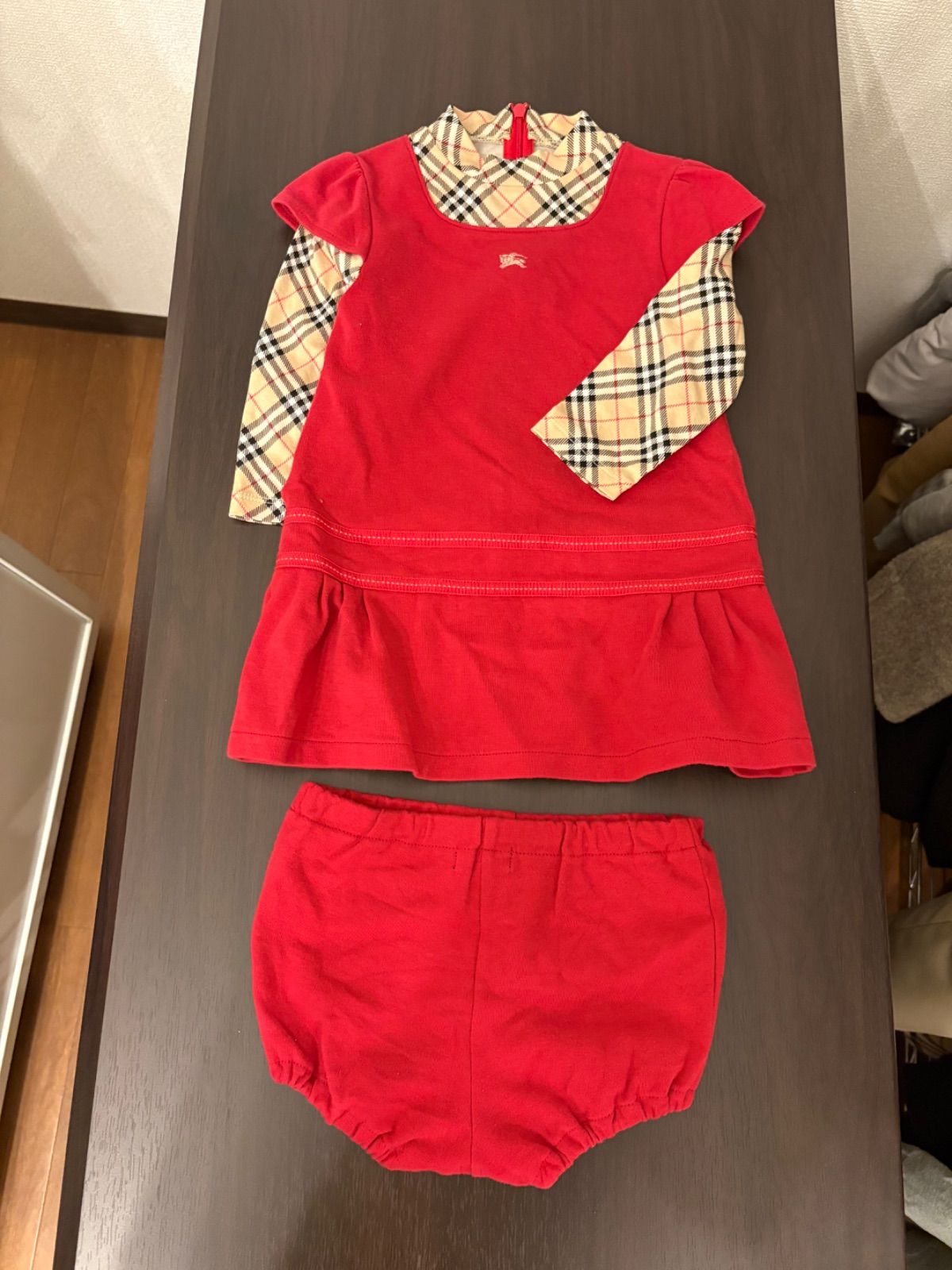 【美品】バーバリー　ワンピース　12Ｍ　80cm バーバリー Burberry ワンピース キッズ 12M 80cm