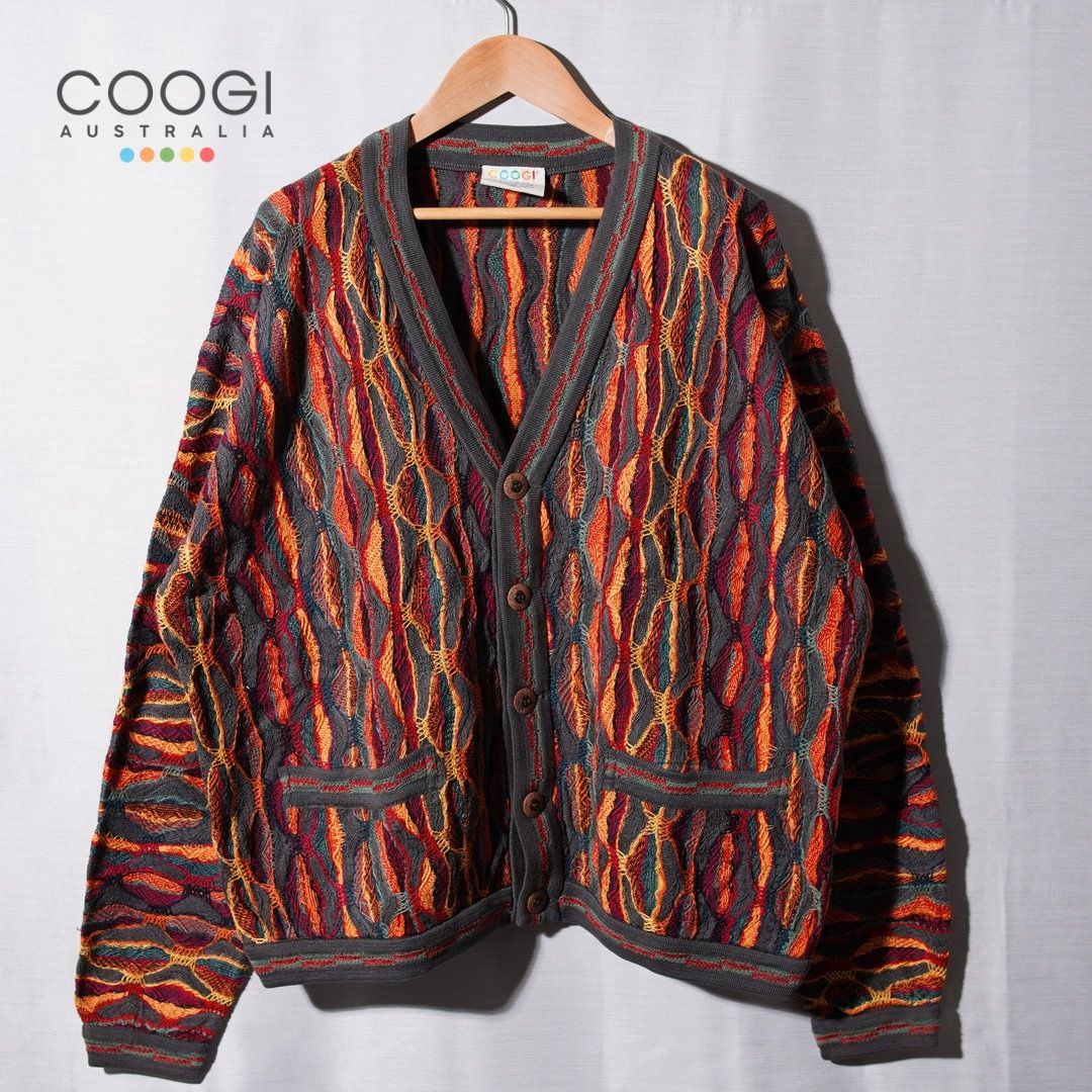 COOGI クージー 3Dニット カーディガン L 相当 表記 M 90s