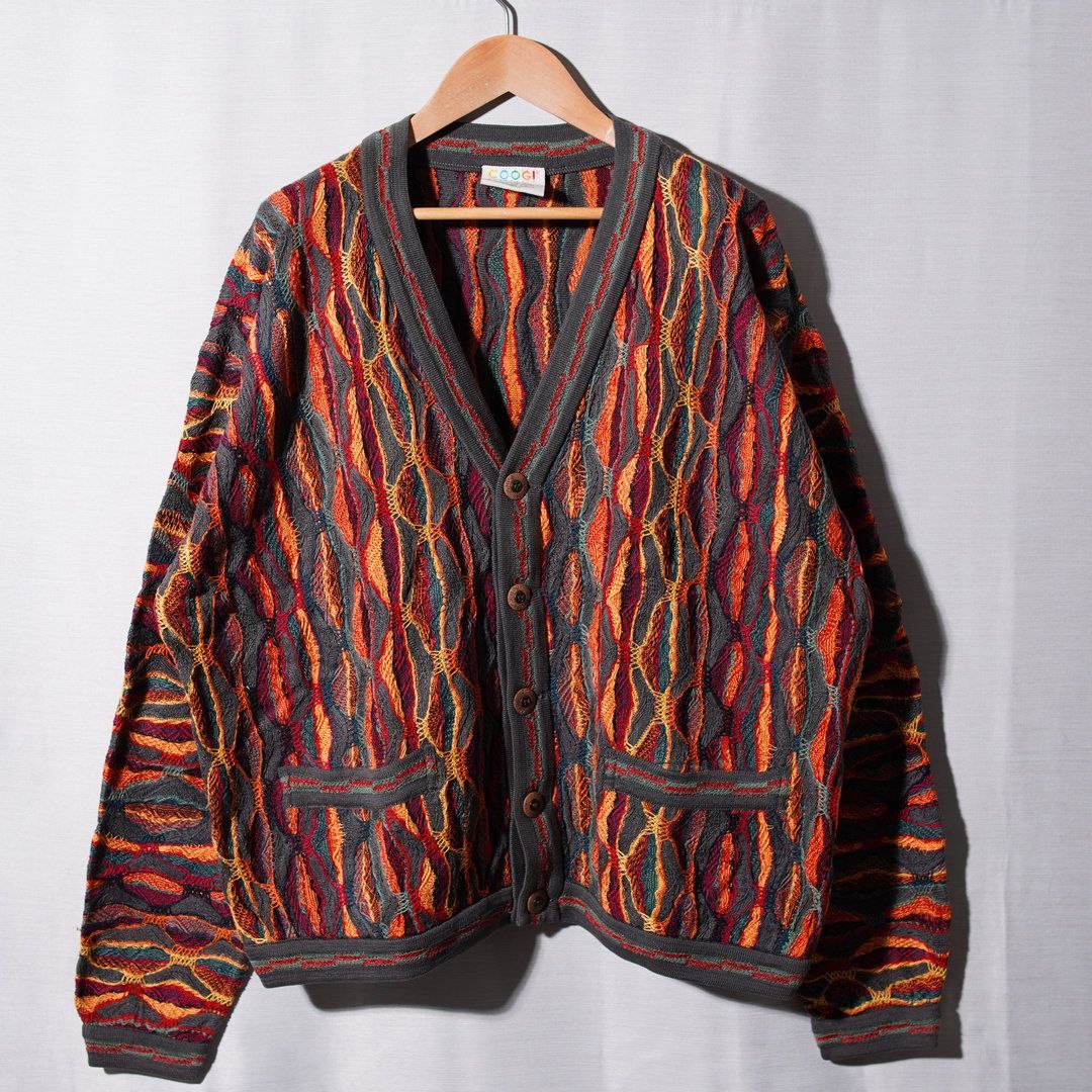 COOGI クージー 3Dニット カーディガン L 相当 表記 M 90s