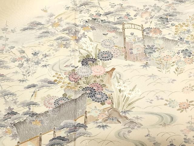 平和屋着物□豪華色留袖 友禅 作家物 風景文 暈し染め 正絹 逸品