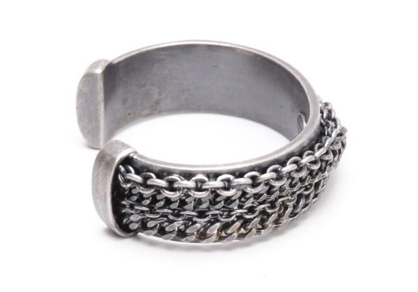 ジャンポールゴルチエJean Paul GAULTIER チェーンデザイン燻しメタル