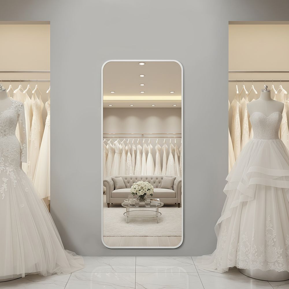 全身鏡 姿見鏡 ミラー 軽量 壁掛け 幅80×高160 cm 11 KG持ち運び便利 防災 地震対策 割れない鏡 飛散防止 直角型スタンドミラー フルボディミラー