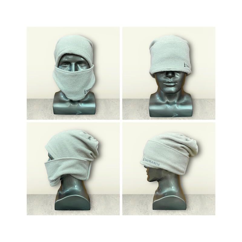  NANOS CAP ﾅﾉｽｷｬｯﾌﾟ 1秒でサウナマスク １秒でアイマスク グレー サウナハット 特許申請済 メンズ レディース サウナキャップ タオル地 帽子 洗濯 サウナ 岩盤浴 サウナマスク サウナマット サウナグッズ
