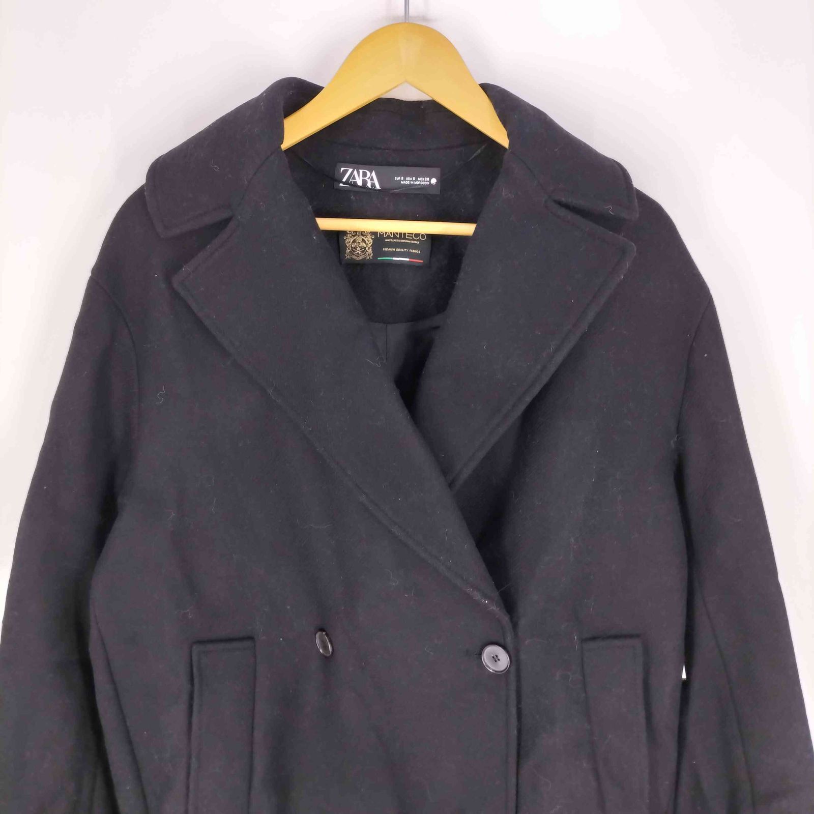 ザラ ZARA MANTECO オーバーサイズ ウール ダブルブレスト ロング