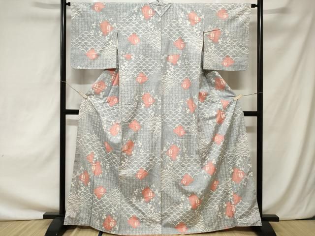 平和屋着物□上質な紬 吉祥花文 正絹 逸品 CAAZ5427ev - メルカリ