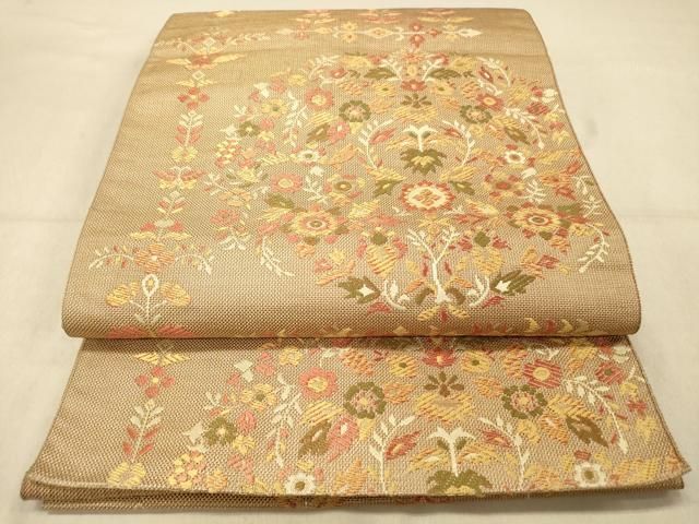 平和屋着物○八寸名古屋帯 抽象文様 金糸 正絹 逸品 DAAZ2285op 平和屋