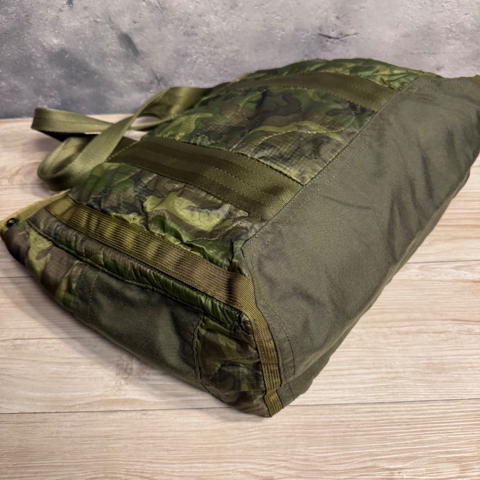 BRIEFING USA製 キルティング トートバッグ 迷彩 カモフラ 大型 希少