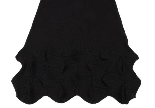 イッセイミヤケ ハートISSEY MIYAKE HaaT 注文 裾変形リブニットロング