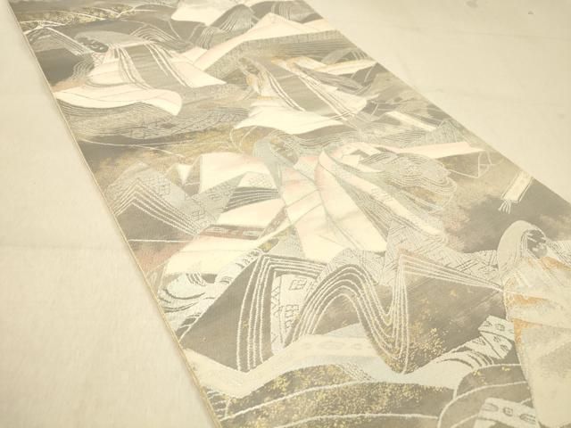 平和屋着物◎西陣 服部織物謹製 六通柄袋帯 こはく錦 特選手工芸 女人