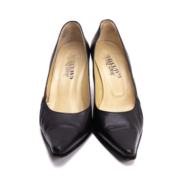 ジャンポールゴルチエJean Paul GAULTIER サイドギャザーレザーヒール