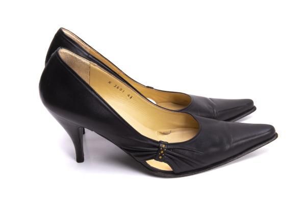 ジャンポールゴルチエJean Paul GAULTIER サイドギャザーレザーヒール