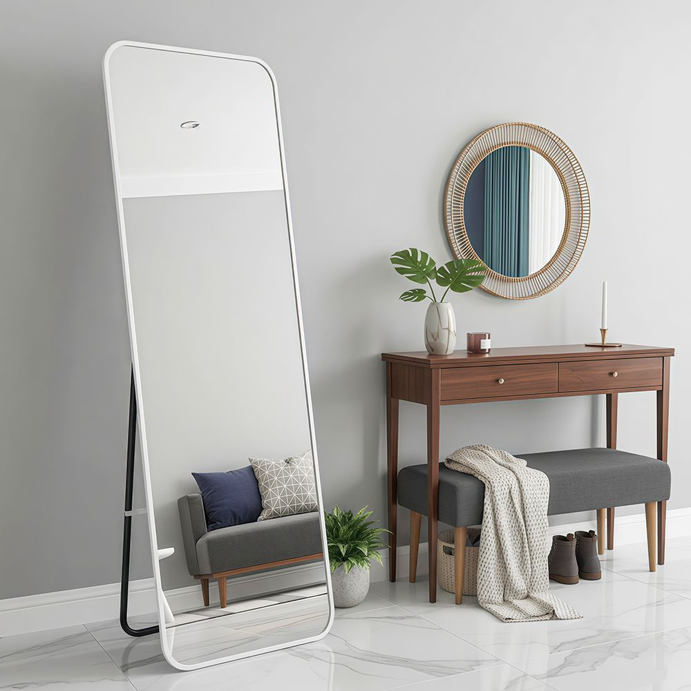 全身鏡 姿見鏡 ミラー 軽量 壁掛け 幅60×高165 cm 9.5 KG