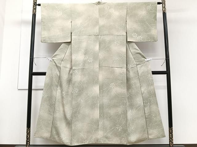 平和屋着物□上質な小紋 花唐草文 暈し染め 正絹 逸品 CABA5563xi