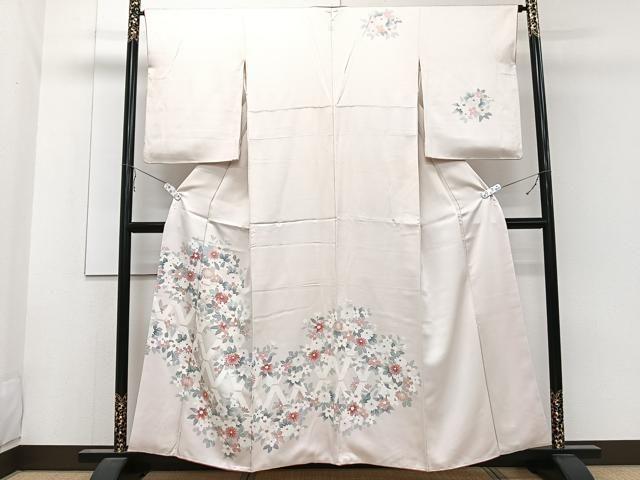 平和屋着物□訪問着 刺繍 吉祥花文 正絹 逸品 CABA5572xi - メルカリ