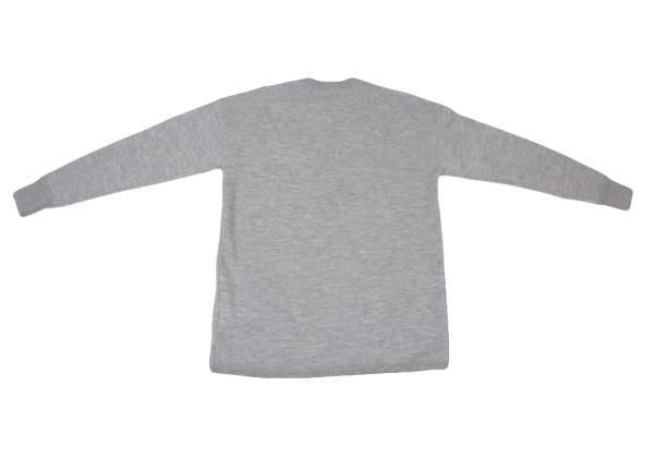 ワイスリーY-3 ロゴエンボスウールニットセーター グレーXS