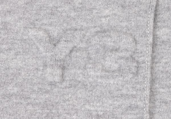 ワイスリーY-3 ロゴエンボスウールニットセーター グレーXS