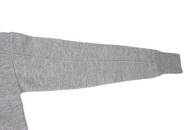 ワイスリーY-3 ロゴエンボスウールニットセーター グレーXS