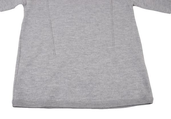 ワイスリーY-3 ロゴエンボスウールニットセーター グレーXS