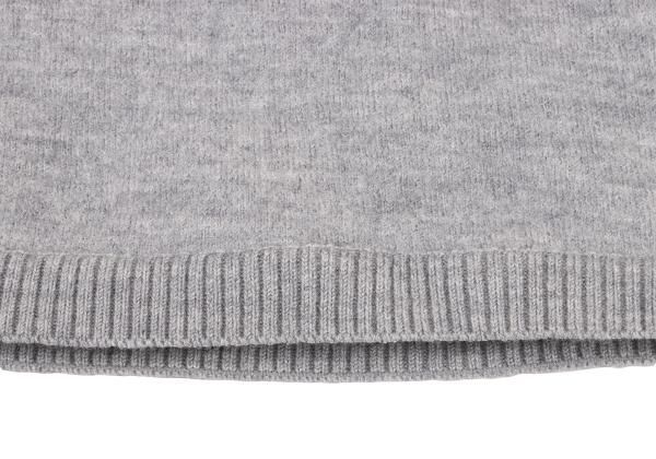 ワイスリーY-3 ロゴエンボスウールニットセーター グレーXS