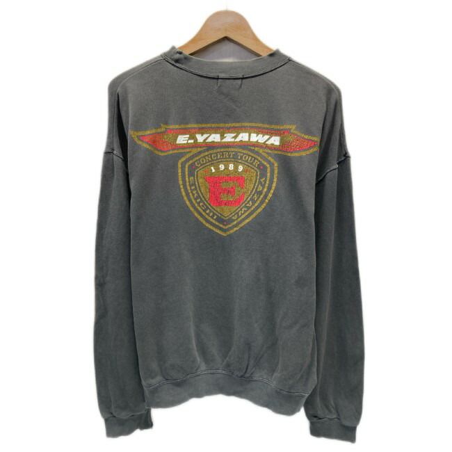 E YAZAWA 矢沢永吉 スウェット 80 s 80年代 STAND UP 89 長袖 トレーナー クルーネック 裏毛 ツアーグッズ プリント オーバーサイズ 古着