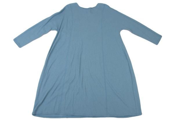 ヨーガンレールJURGEN LEHL コットンデザイン織りワンピース 水色M