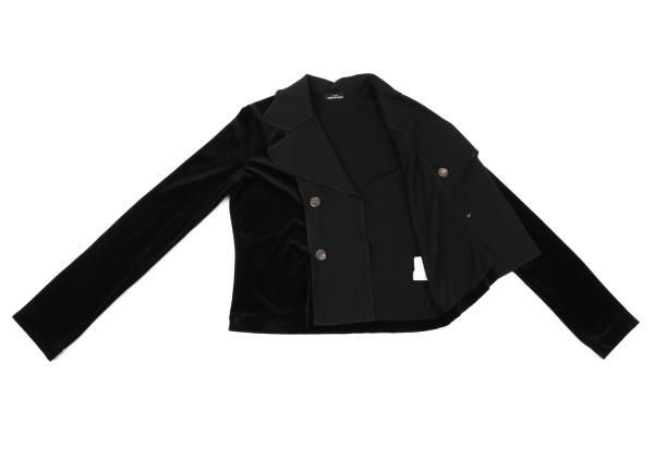 トリココムデギャルソン ベロアジャケット ダブル AD2002 黒 トリコ
