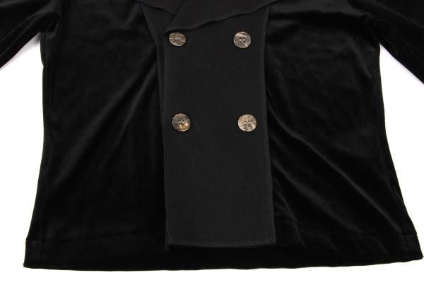 トリココムデギャルソン ベロアジャケット ダブル AD2002 黒 トリコ