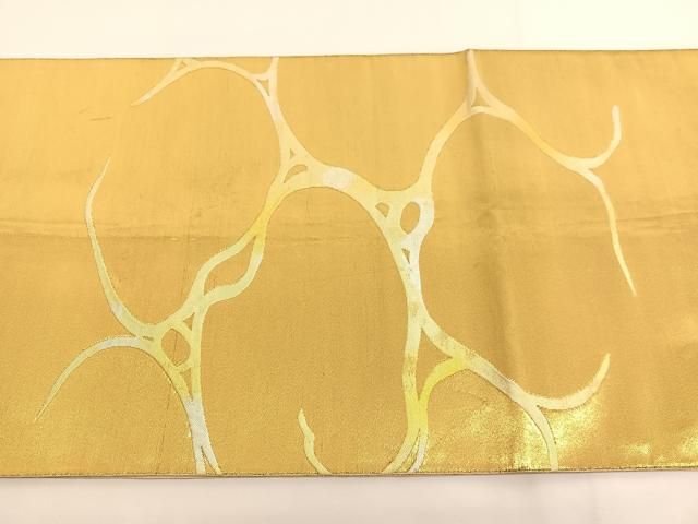 平和屋着物◎太鼓柄袋帯 水面 金銀糸 引箔 正絹 逸品 BAAV8908hv