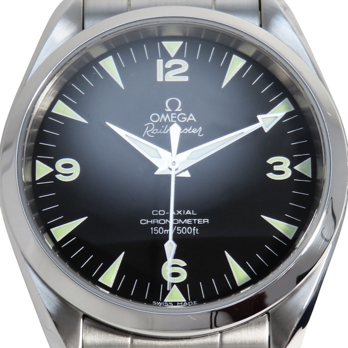  保証書付 オメガ シーマスター アクアテラ レイルマスター 2503 52 SS ブラック 自動巻き メンズ 41100096335 アラモード カジュアルジャケット 自動巻き時計 腕時計(アナログ)