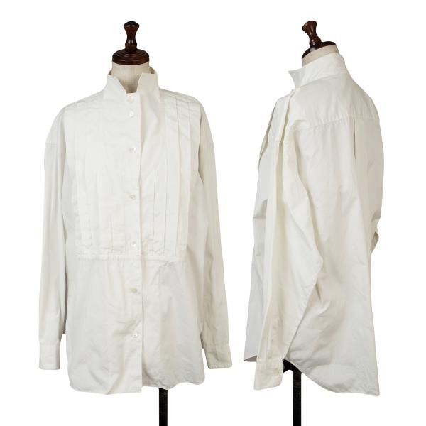 イッセイミヤケISSEY MIYAKE コットンフロントプリーツ切替デザイン