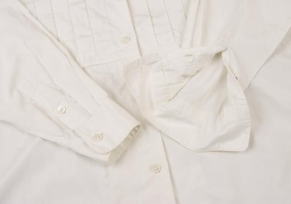 イッセイミヤケISSEY MIYAKE コットンフロントプリーツ切替デザイン