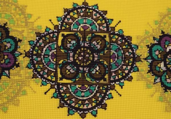 イッセイミヤケ ミーISSEY MIYAKE me モチーフプリントストレッチ