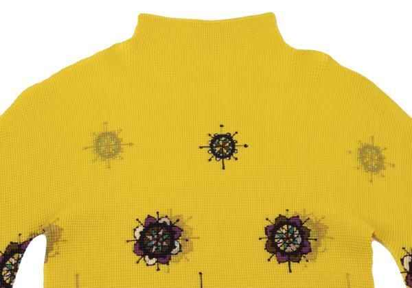 イッセイミヤケ ミーISSEY MIYAKE me モチーフプリントストレッチ