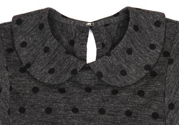 トリココムデギャルソン ポリエステル ウール ロングワンピース ドルマンスリーブ トリコ コムデギャルソンtricot COMME des GARCONS ウール混ドット