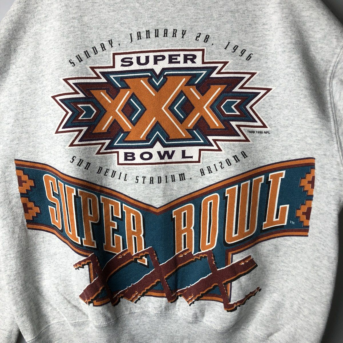 古着 90年代 SALEM SUPER BOWL XXX プリントスウェットシャツ 