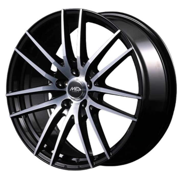 ホイール4本セット 17インチ 7 J 48 5 H 114 3 MID WHEELS RX 14 ブラックポリッシュ
