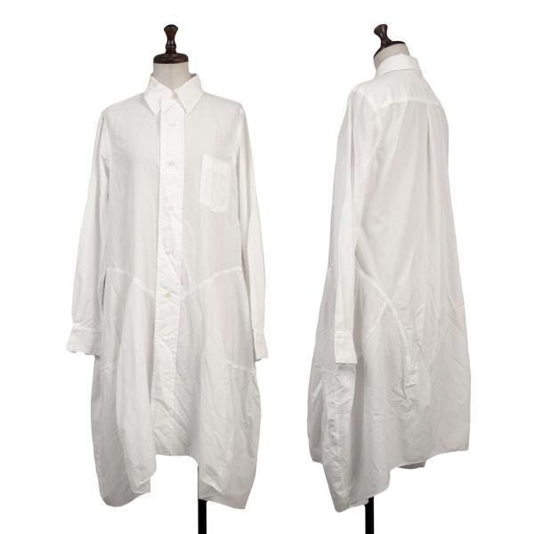 コムデギャルソンCOMME des GARCONS 切替コットンシャツワンピース 白