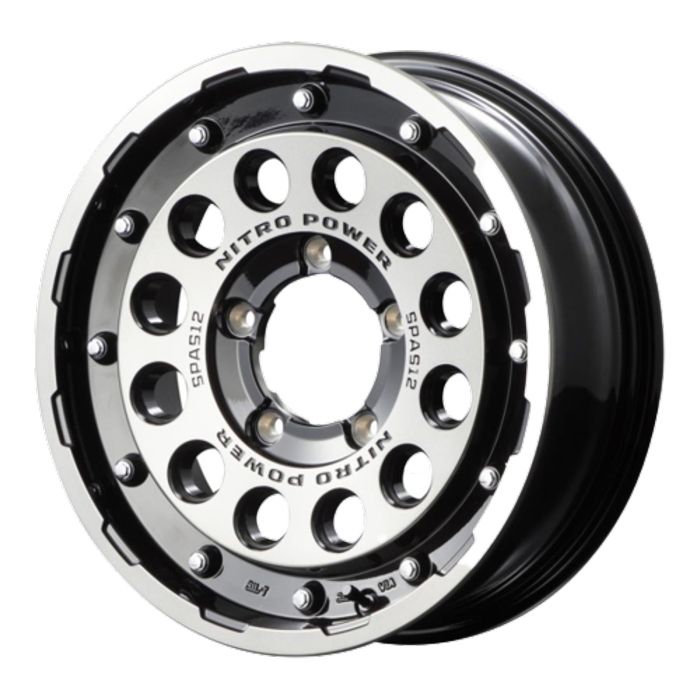 ホイール4本セット 16インチ 5 J 20 H 139 7 NITRO POWER 12 SHOTGUN ブラッククリア マシニング