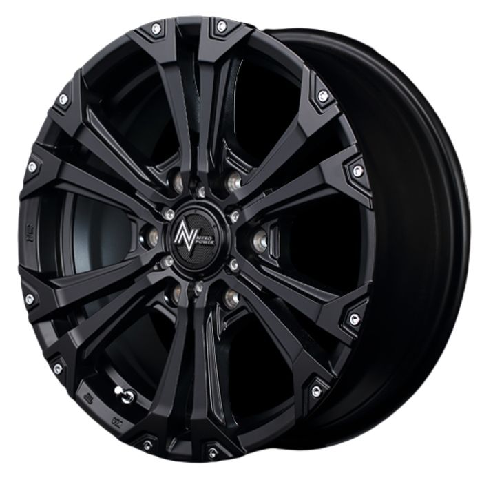 ホイール4本セット 16インチ 6 5 J 38 H 139 7 NITRO POWER JAVELIN セミグロスブラック ピアス ミルド