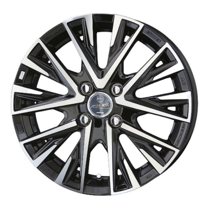 ホイール4本セット 13インチ 4 B 45 H 100 SMACK LEGINA サファイアブラックポリッシュ