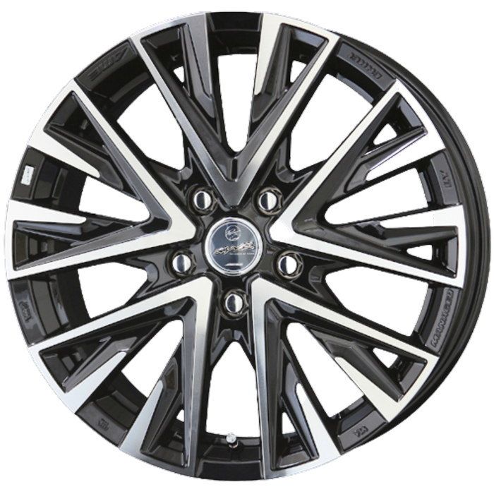 ホイール4本セット 18インチ 7 5 J 38 H 114 3 SMACK LEGINA サファイアブラックポリッシュ