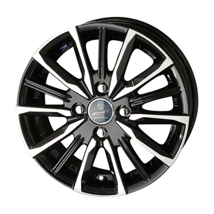 ホイール4本セット 15インチ 4 5 J 45 H 100 SMACK VALKYRIE サファイアブラックポリッシュ